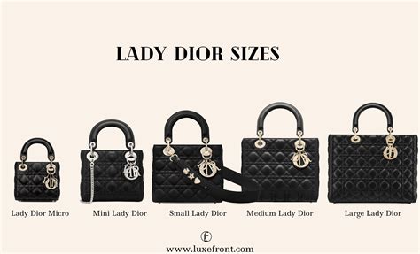 dior bag size chart|lady Dior mini vs small.